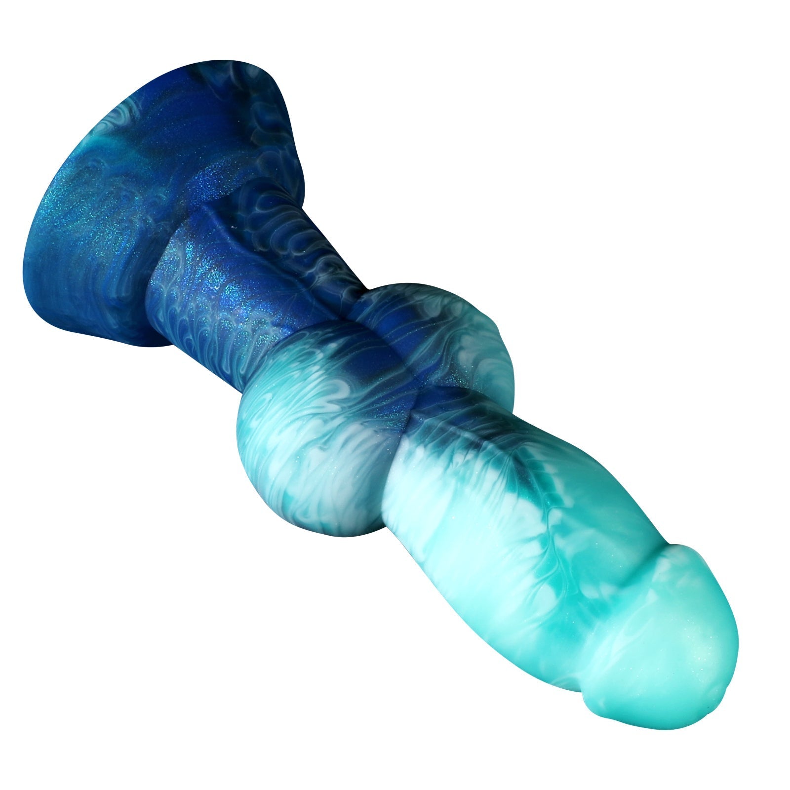 17 Cm Vert Gode Chien À Nœud En Silicone