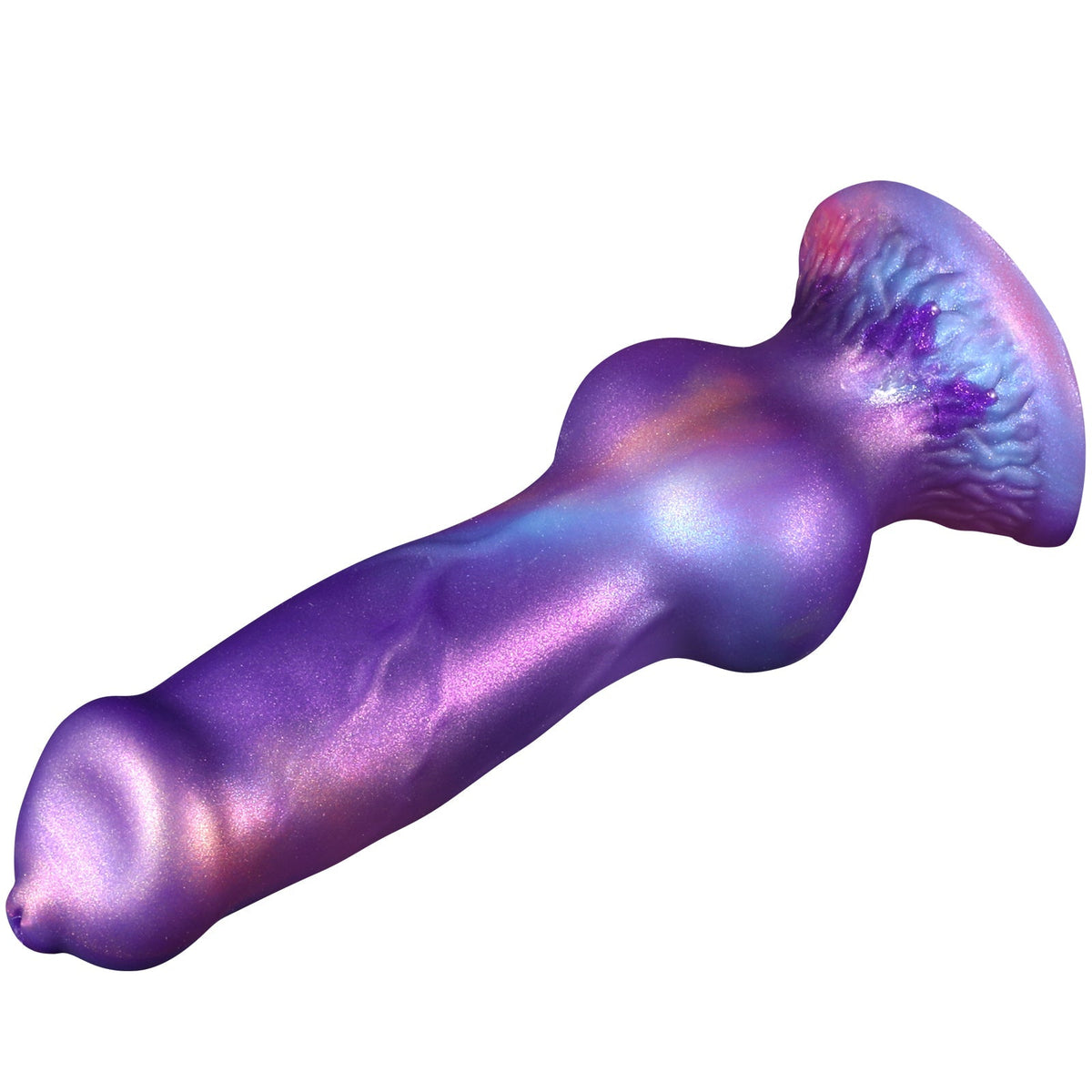 Gode Chien Fantasy Violet à Nœud avec Éjaculation