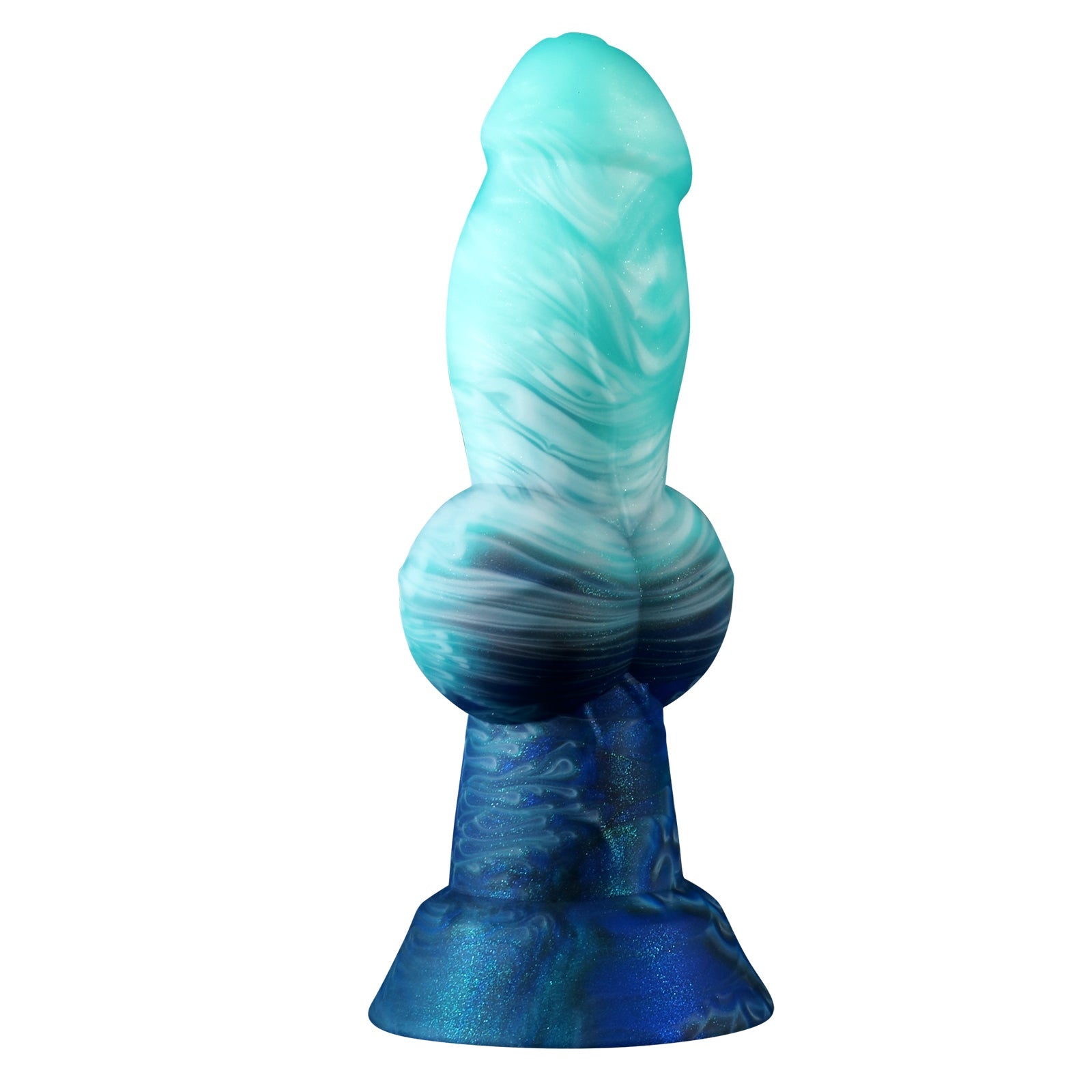 17 Cm Vert Gode Chien À Nœud En Silicone