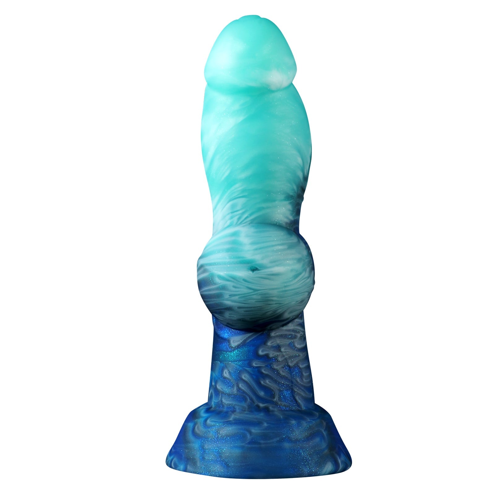 17 Cm Vert Gode Chien À Nœud En Silicone