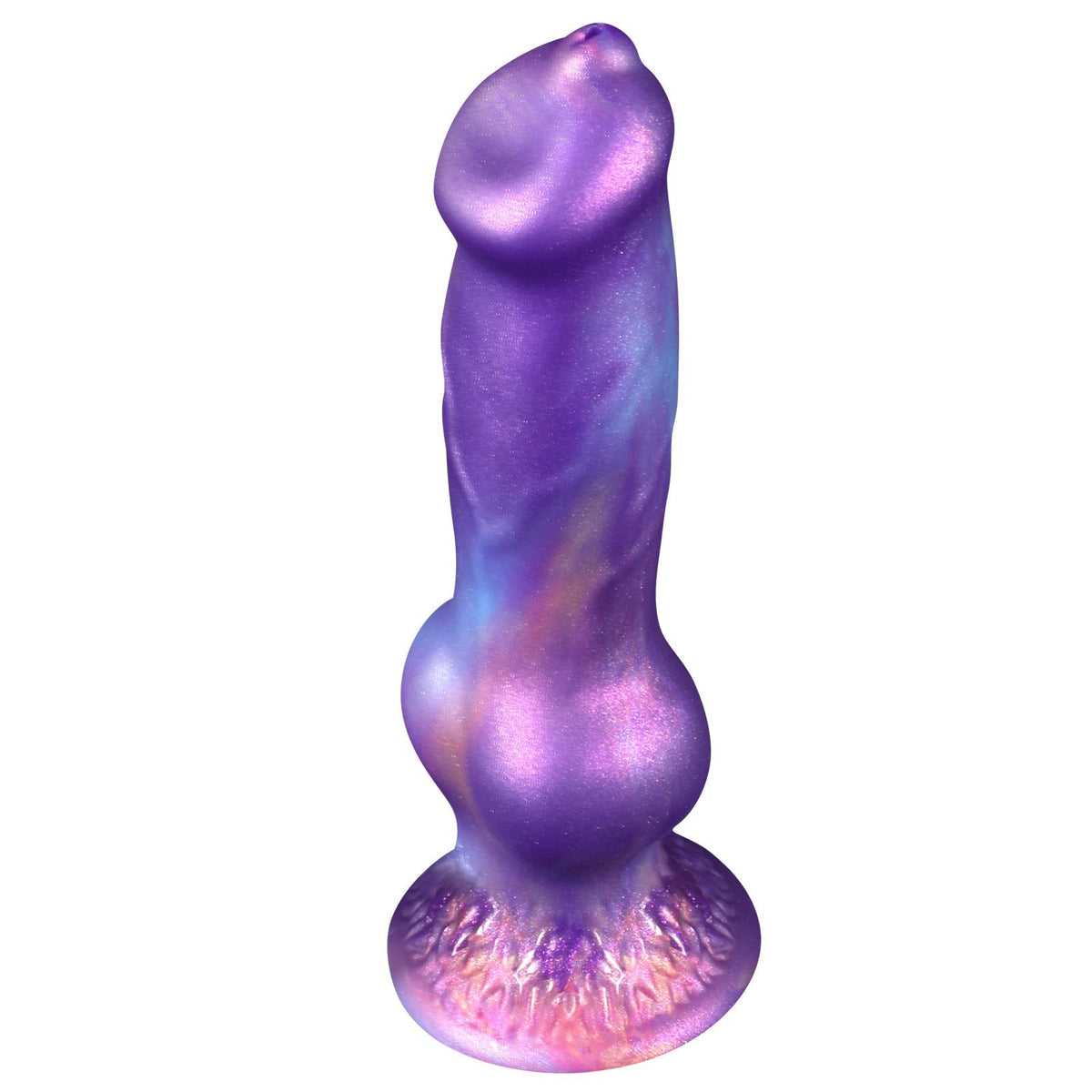 Gode Chien Fantasy Violet à Nœud avec Éjaculation