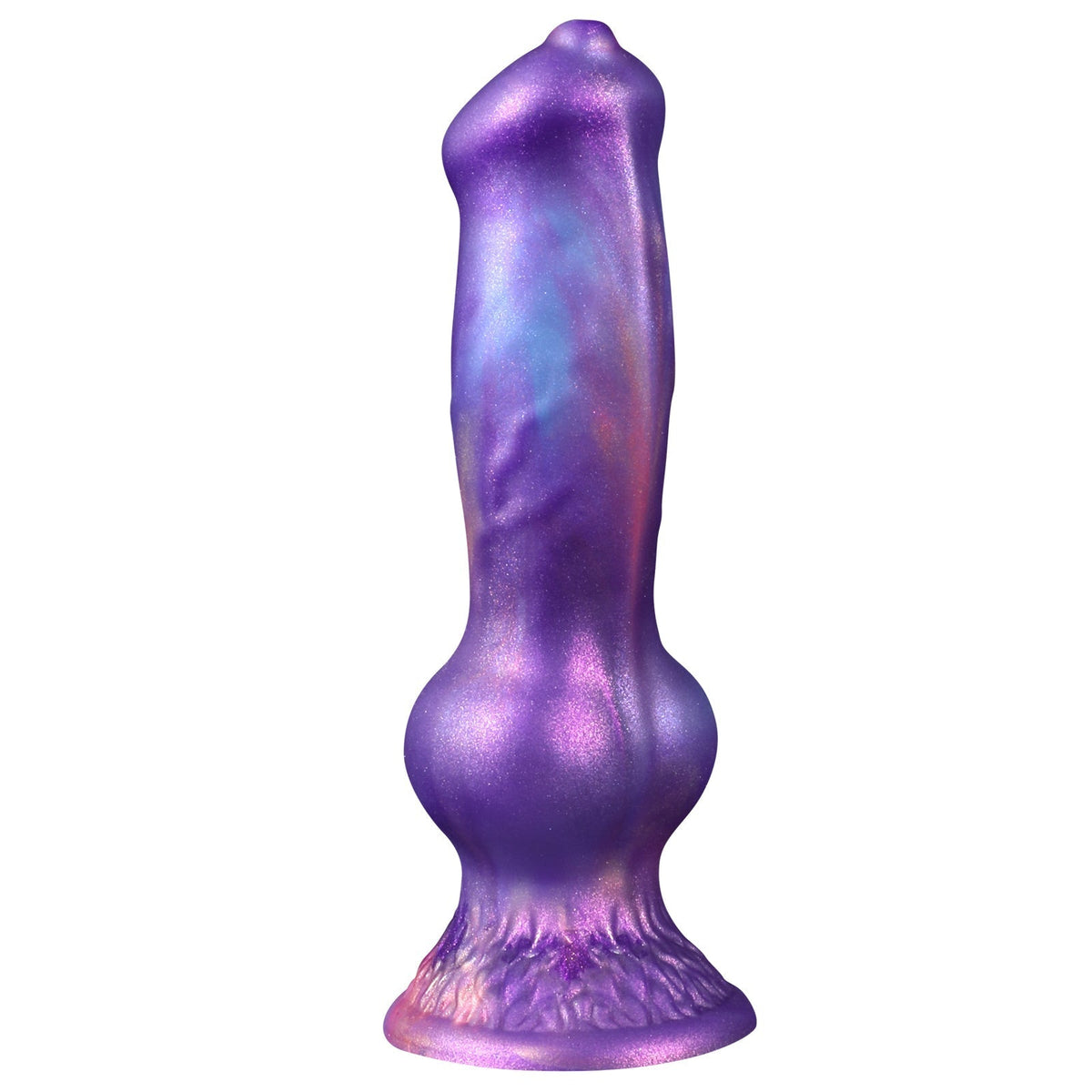Gode Chien Fantasy Violet à Nœud avec Éjaculation