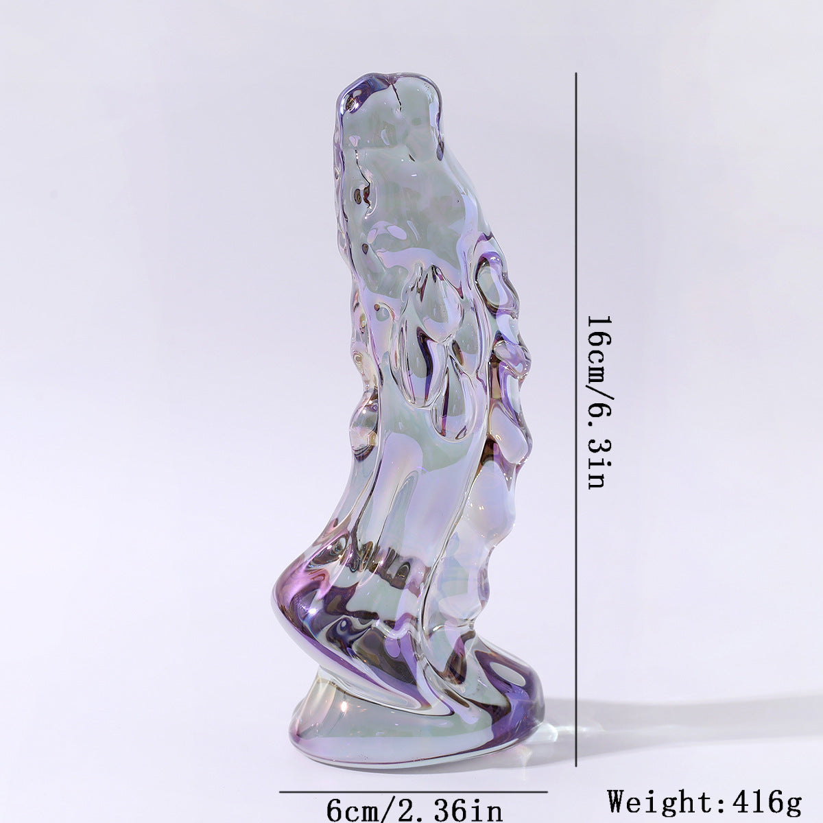 Gode Dragon Fantasy en Verre Texturé 16 cm
