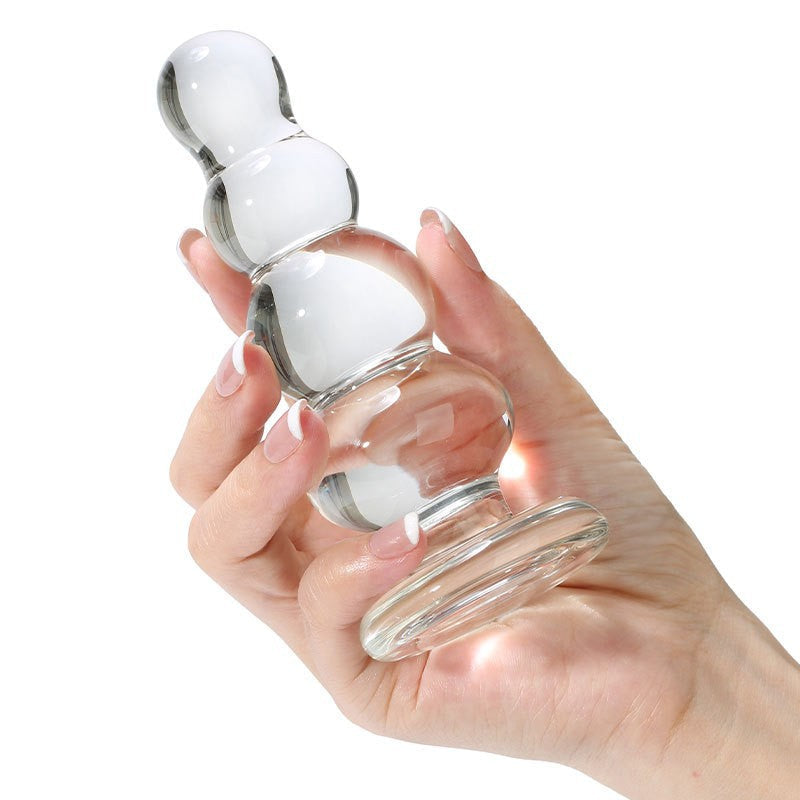 13 Cm Transparent Boules Plug Anal En Verre