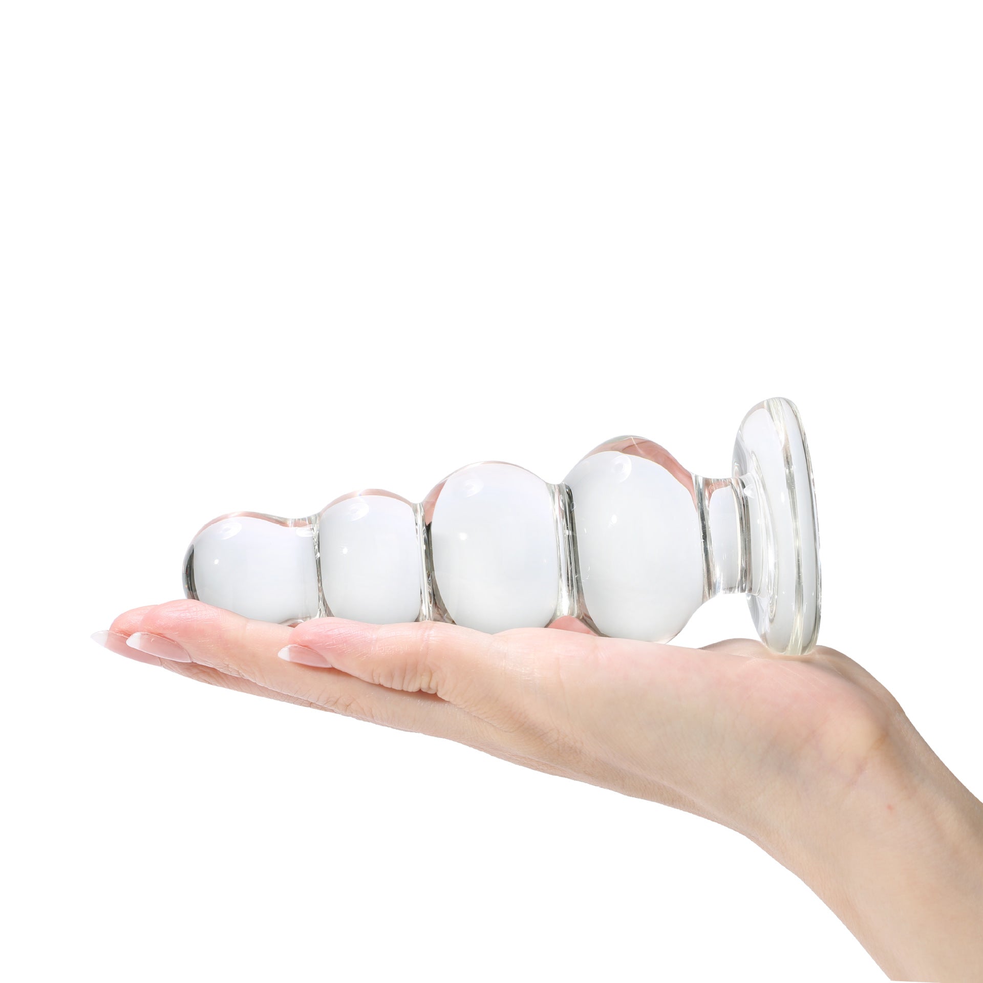 13 Cm Transparent Boules Plug Anal En Verre