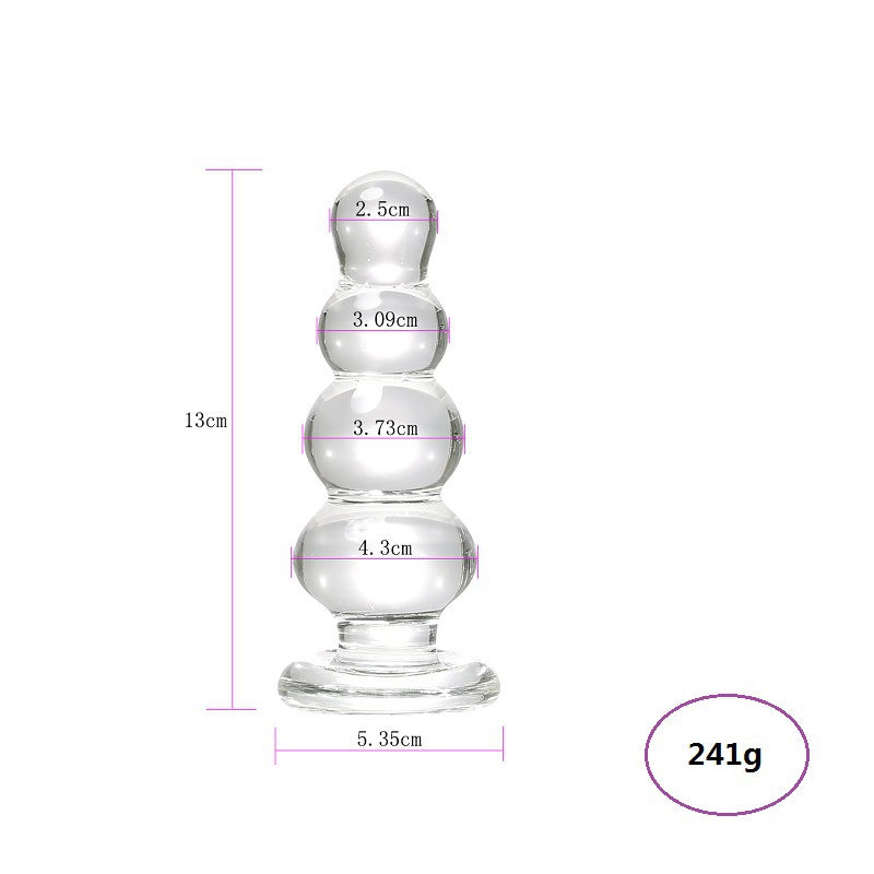 13 Cm Transparent Boules Plug Anal En Verre