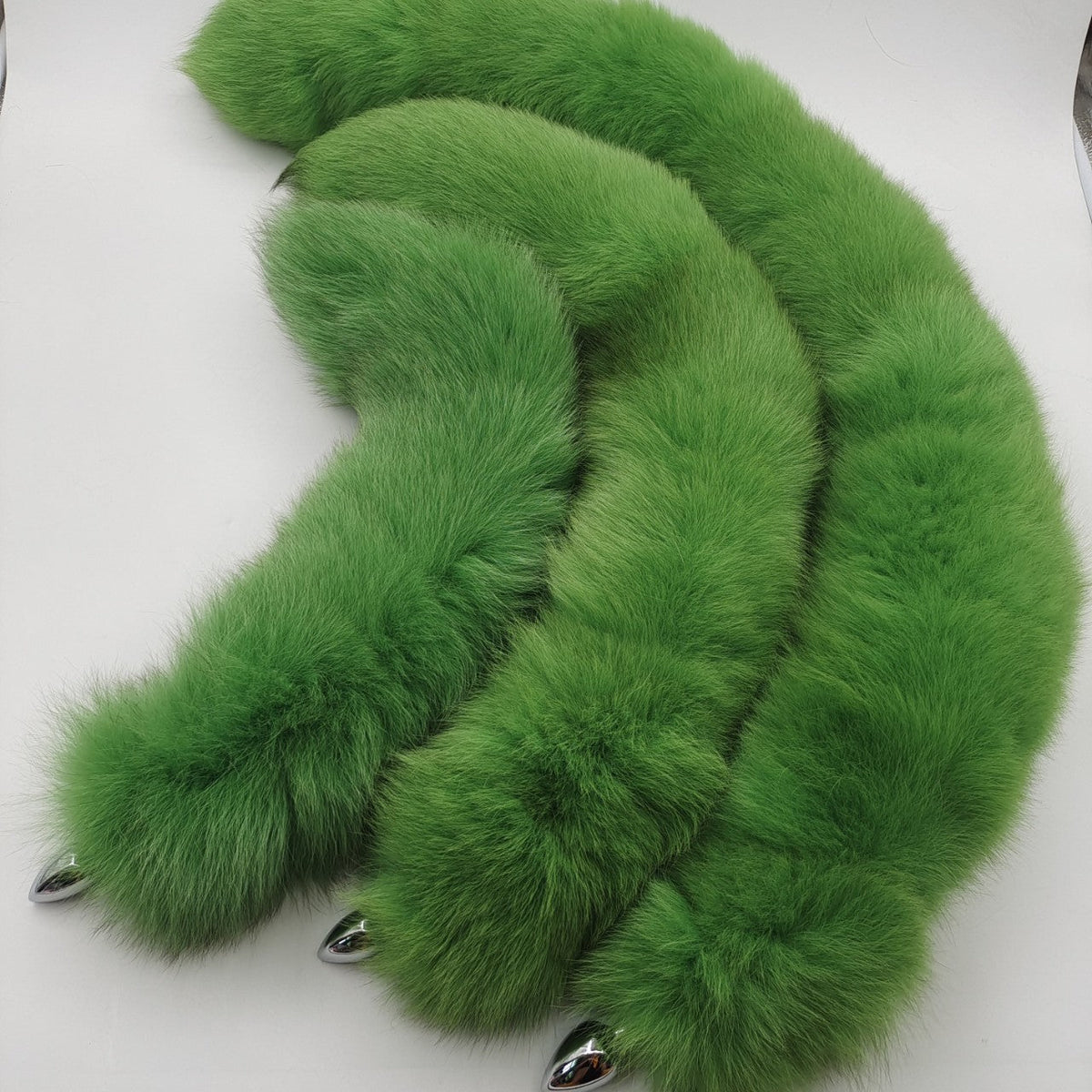 Kit Plug Anal Queue de Renard Verte en Fourrure