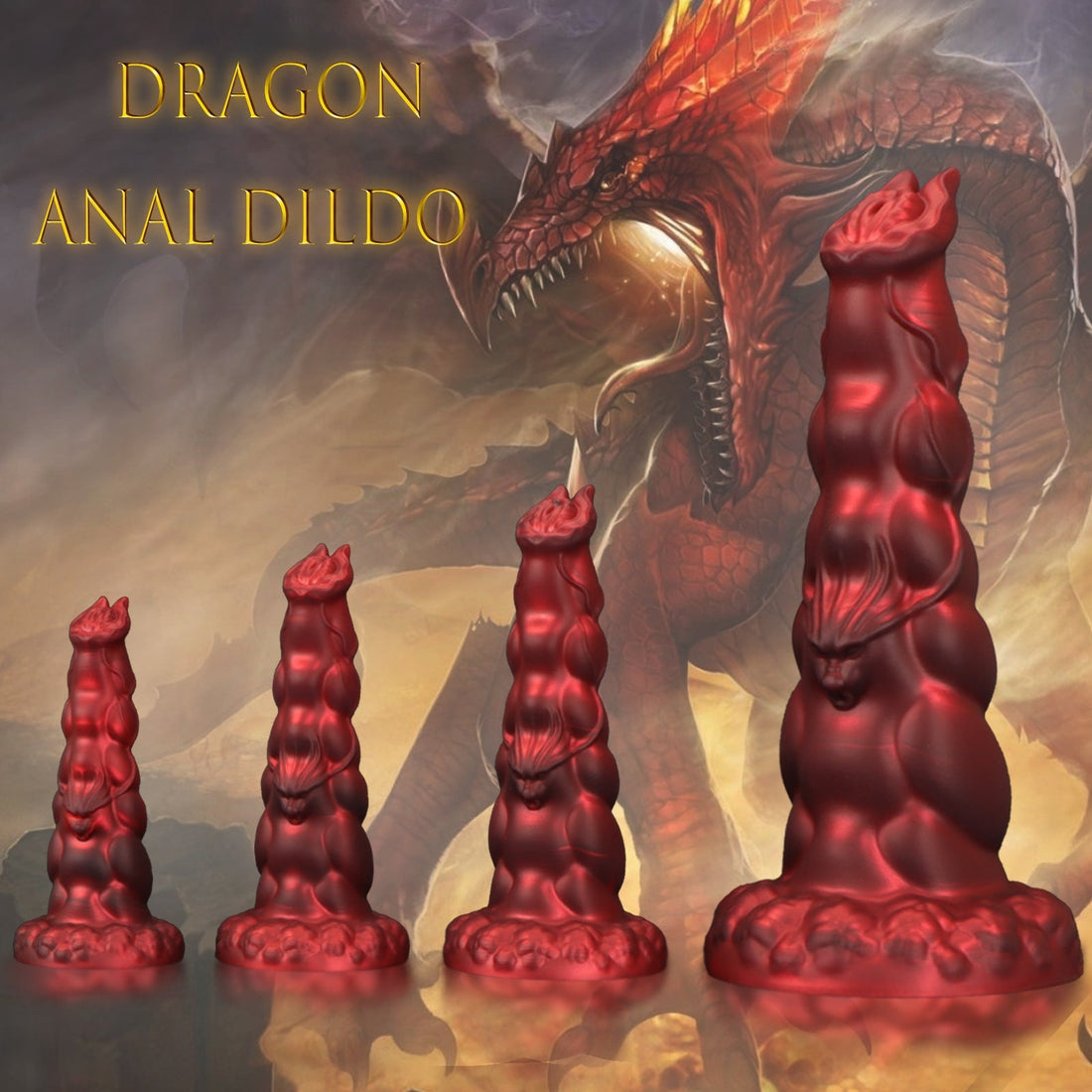 Gode Dragon XXL Rouge Silicone Fantasy
