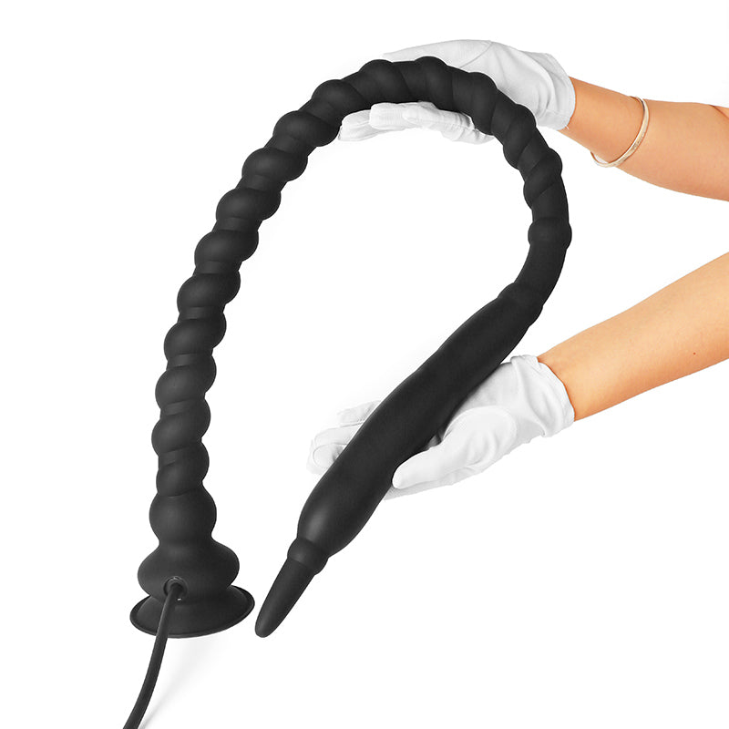 Noir Extra Long Silicone Plug Anal Gonflable
