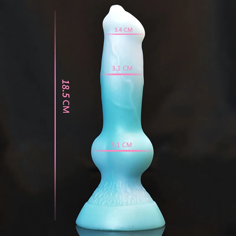 18,5 Cm Dégradé Veiné Fantasy Gode Chien