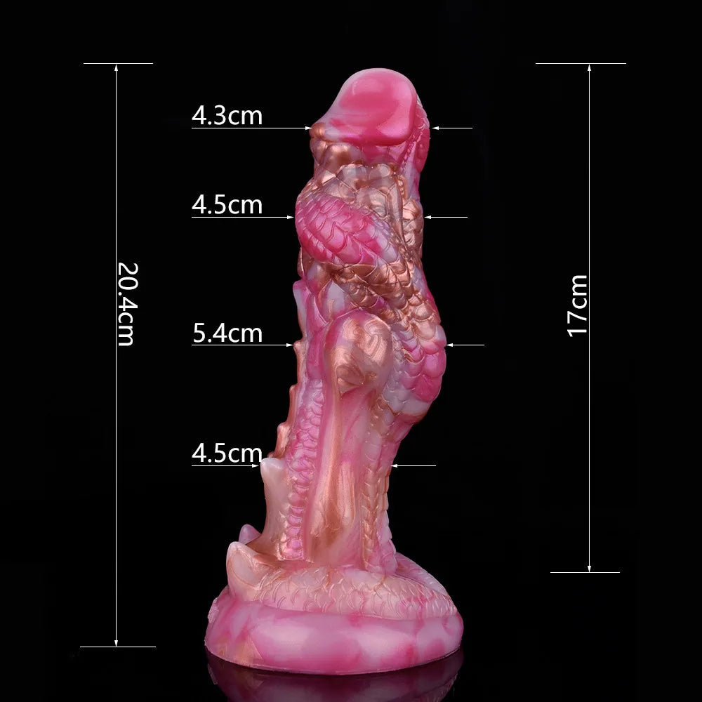 20.4 CM Rose Monstrueux Texturées Point G Gode Vibrant