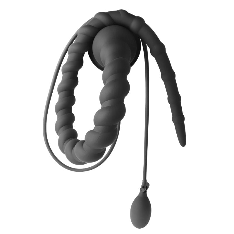 Noir Extra Long Silicone Plug Anal Gonflable