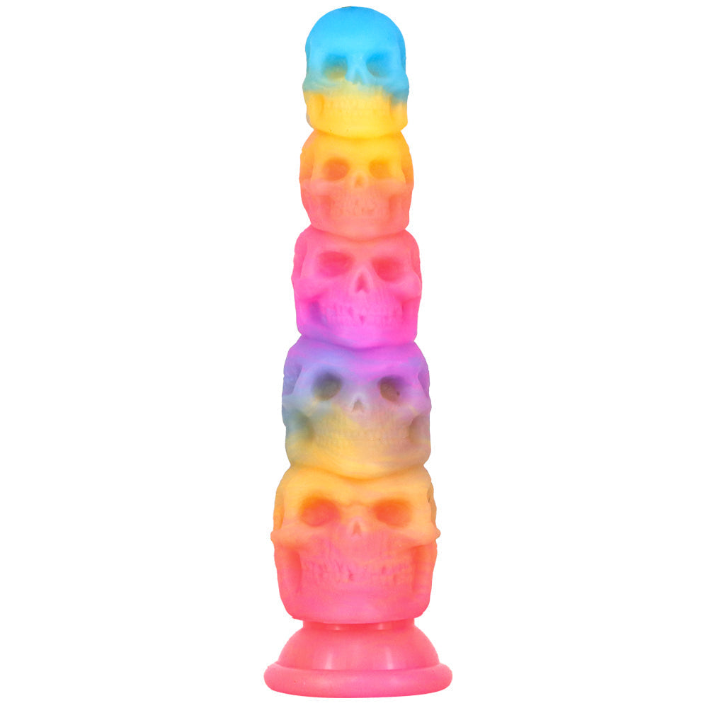 Gode Lumineux Crâne Multicolore Anal Fantaisie 30 cm