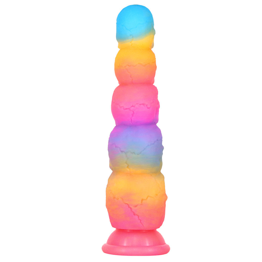 Gode Lumineux Crâne Multicolore Anal Fantaisie 30 cm