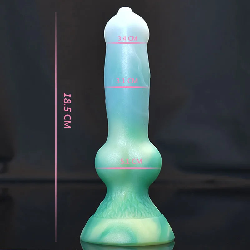 18,5 Cm Dégradé Veiné Fantasy Gode Chien