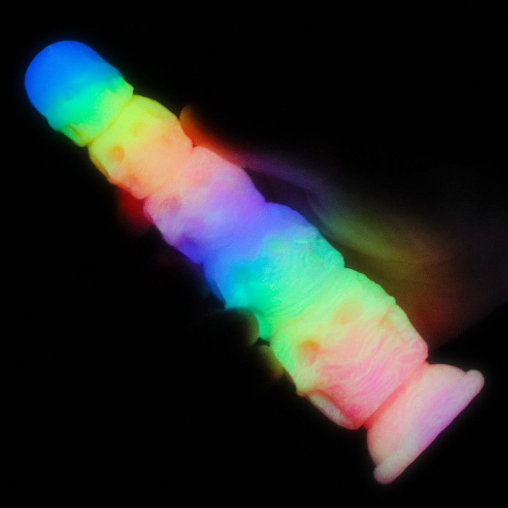 Gode Lumineux Crâne Multicolore Anal Fantaisie 30 cm