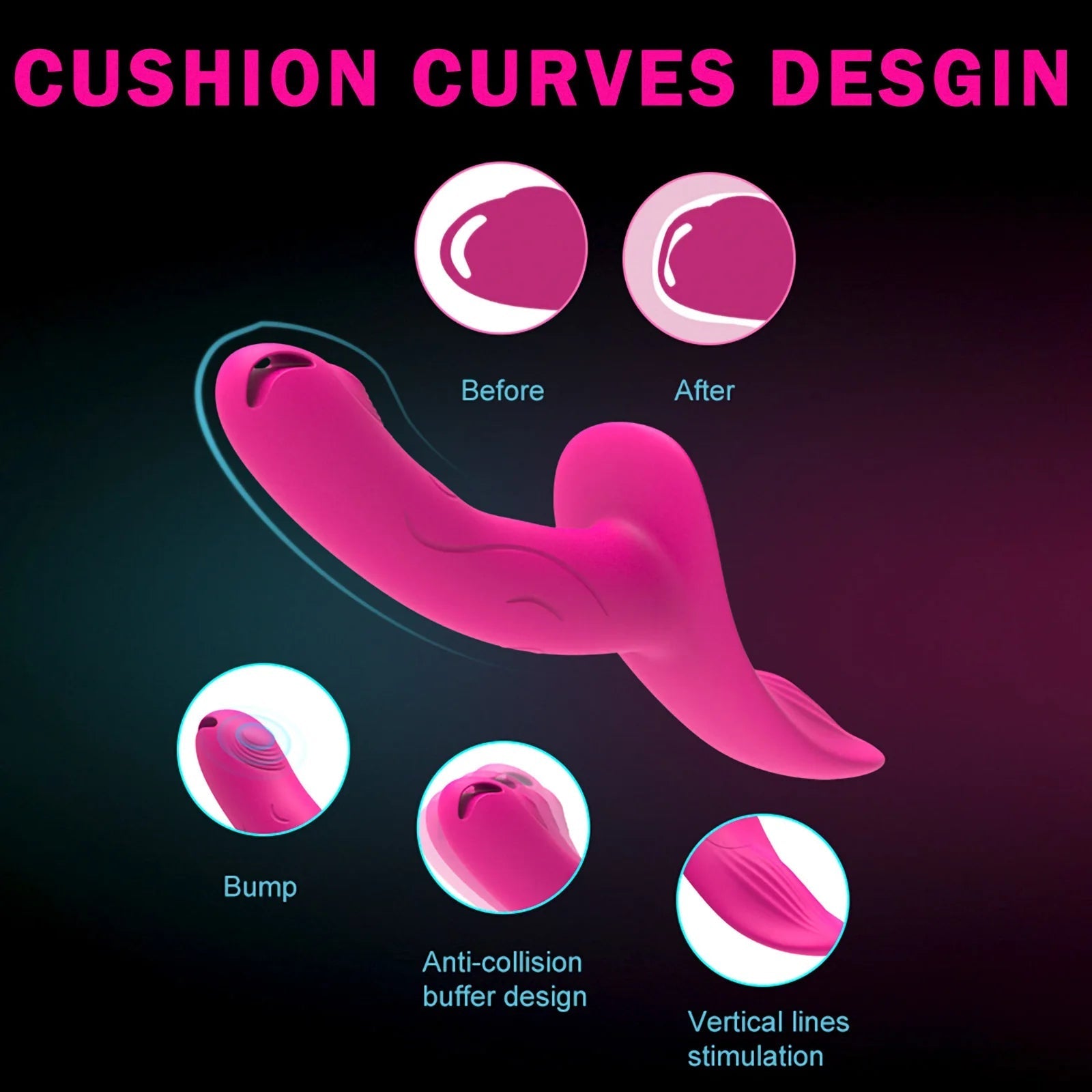 Gode Ceinture Vibrant Clitoridien Rose Avec Telecommande