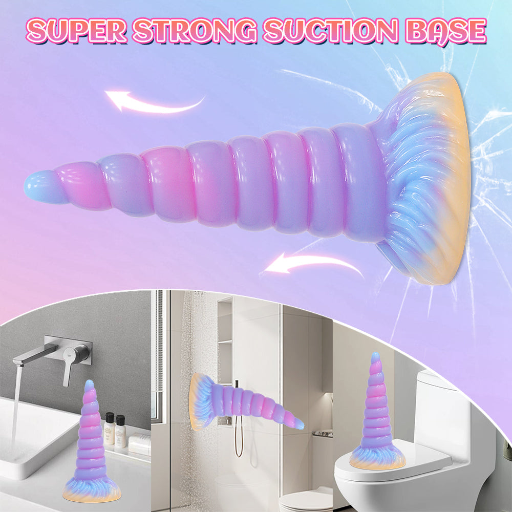 Gode Licorne Lumineux Fantaisie En Silicone 17,8 cm