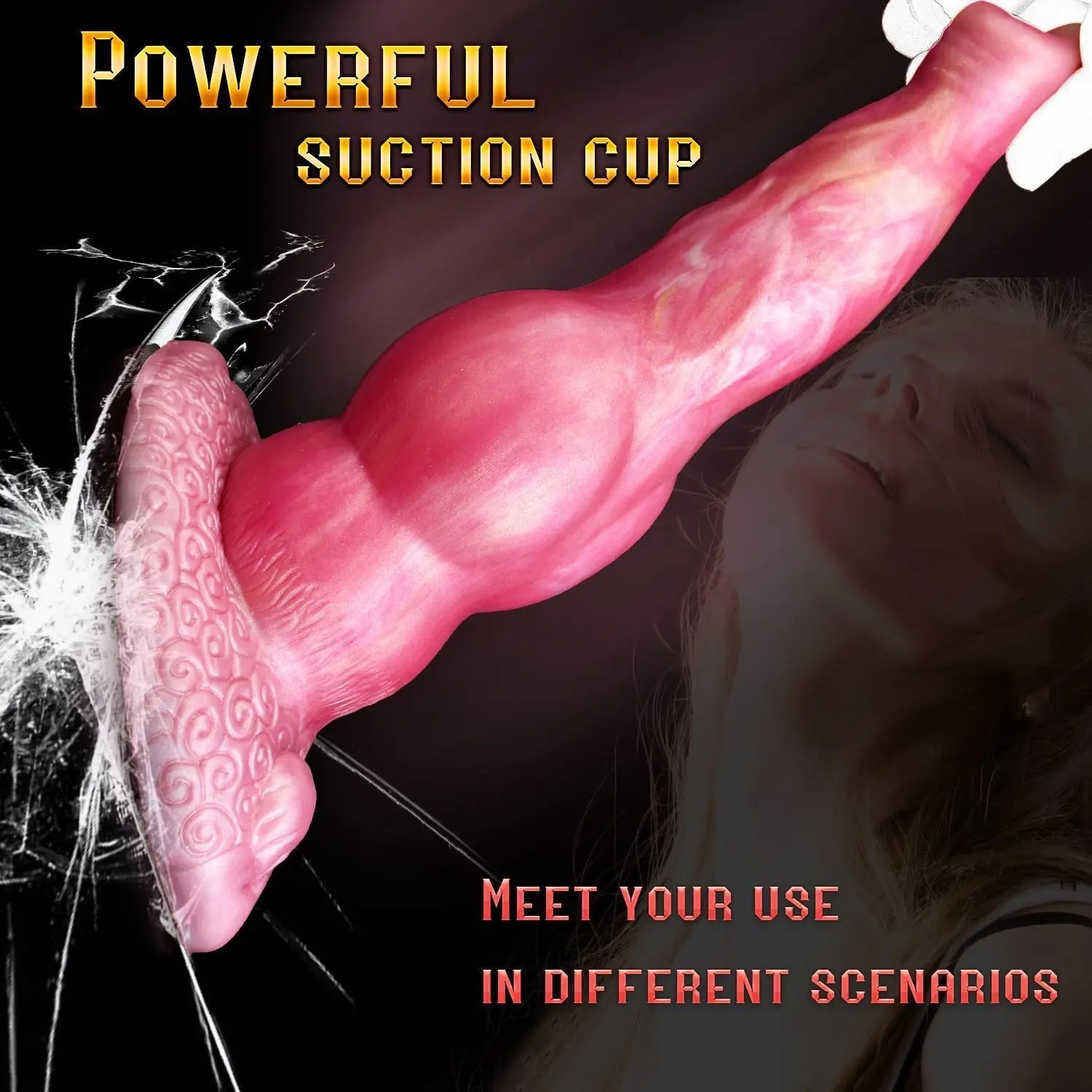 Gode Chien Rose Souple Télécommandé 21 Cm