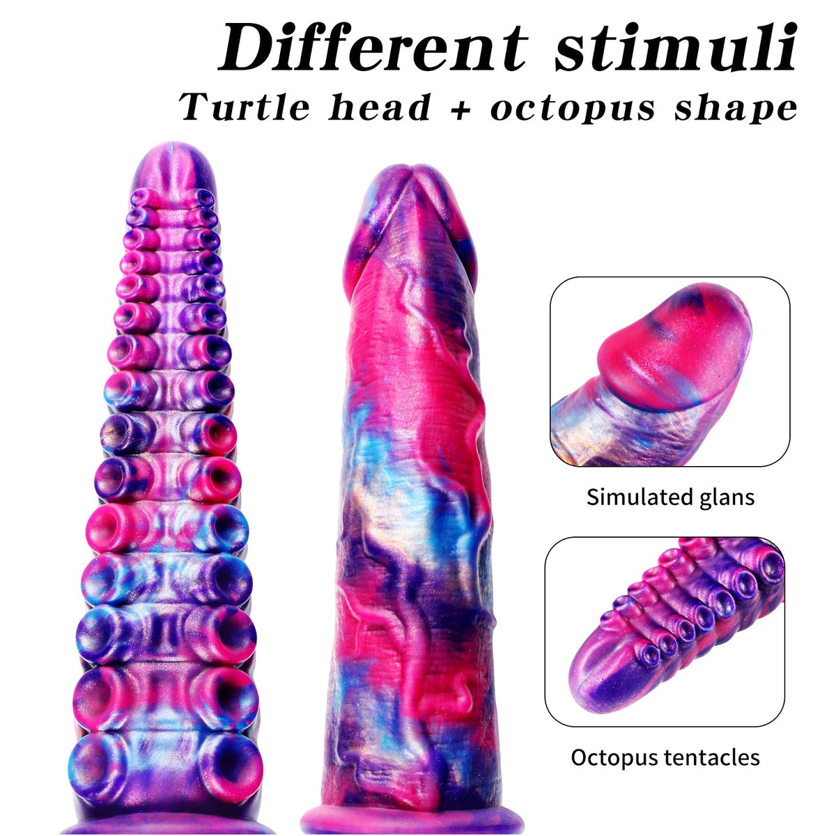 Double Gode Tentacule Fantasy en Silicone pour Lesbienne