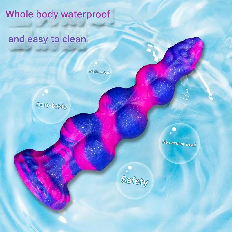 Gode Chien Monstre Coloré en Silicone avec Nœuds