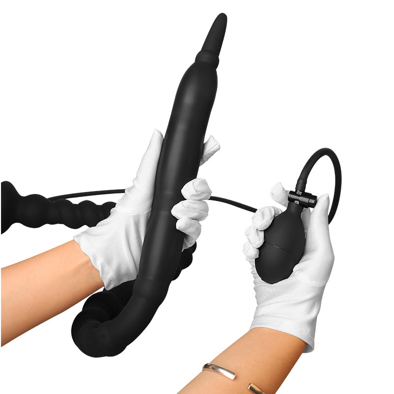 Noir Extra Long Silicone Plug Anal Gonflable