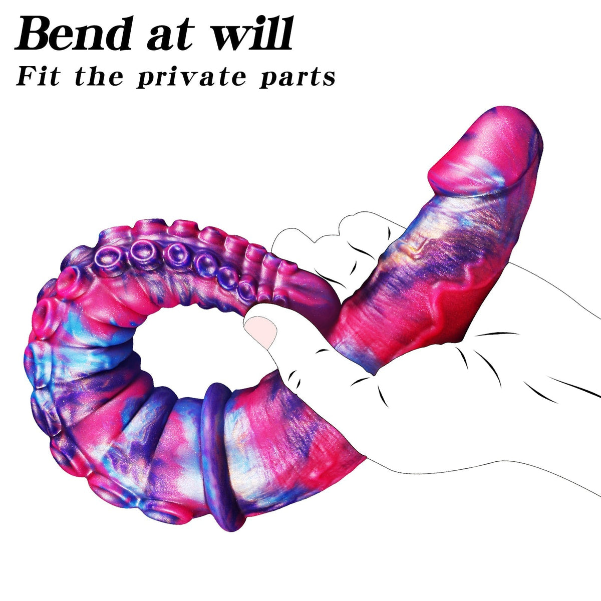 Double Gode Tentacule Fantasy en Silicone pour Lesbienne