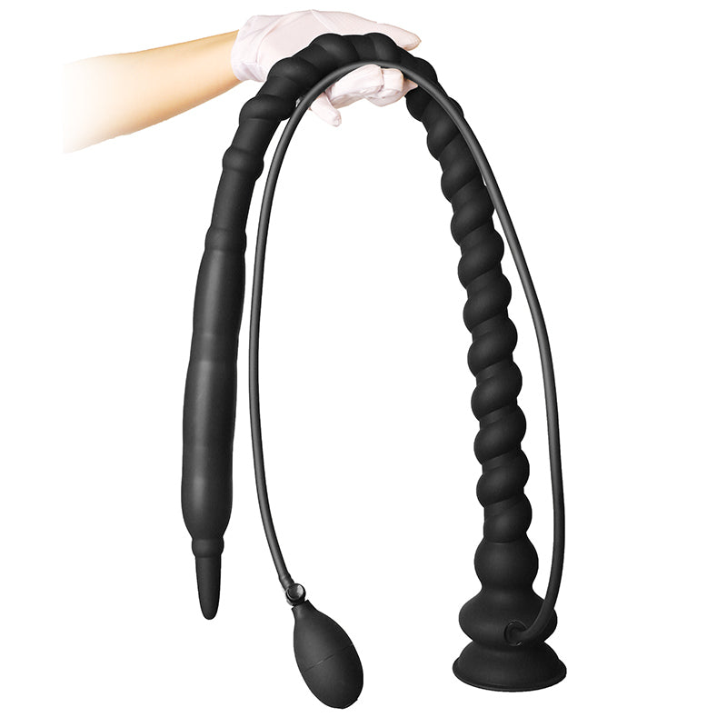 Noir Extra Long Silicone Plug Anal Gonflable
