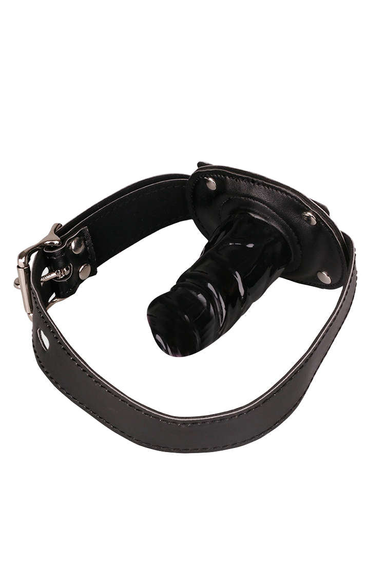 Bâillon Gode Noir BDSM Petit Diametre