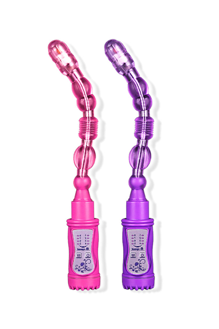 Chapelet Anal Vibrant Rose Flexible et Étanche