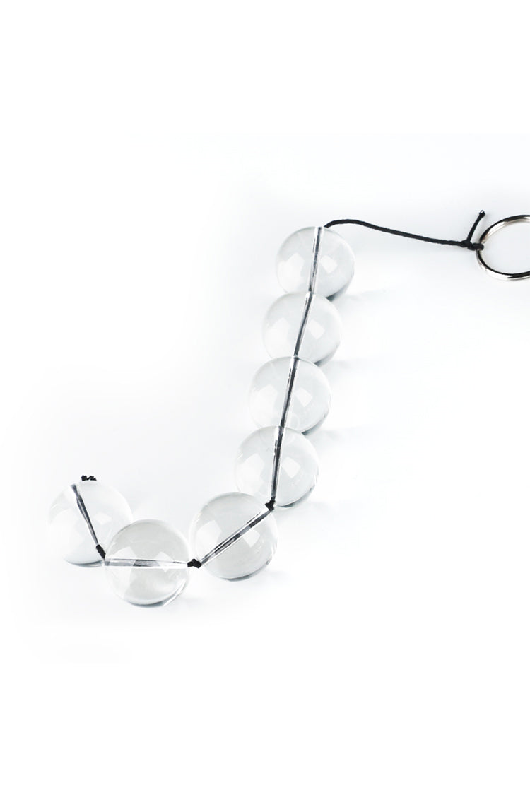 Perles Anales Débutant Transparent Chapelet Anal en Verre