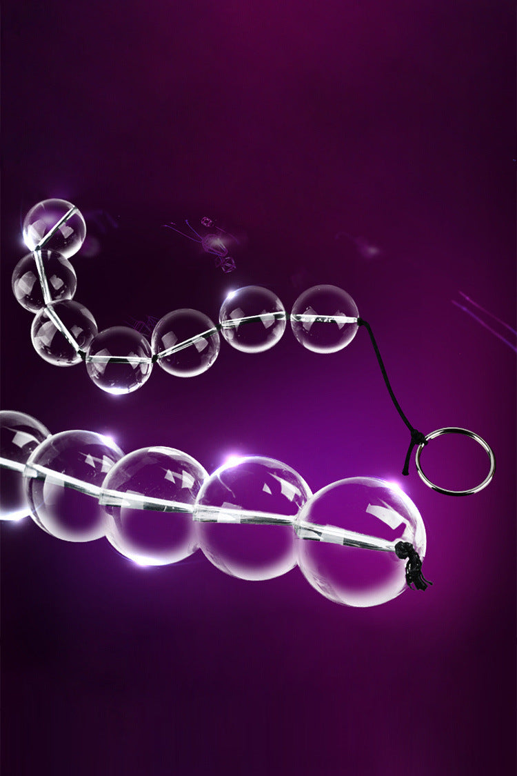 Perles Anales Débutant Transparent Chapelet Anal en Verre