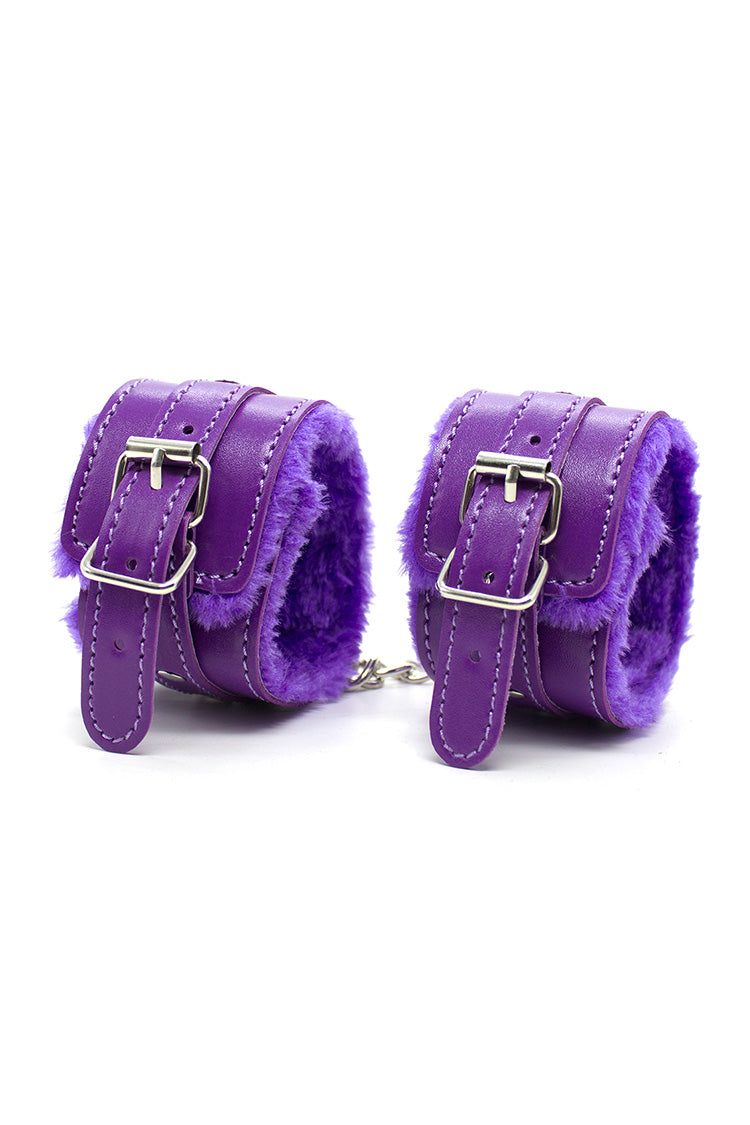Violet Peluche 7 Pièces BDSM Bondage Kit
