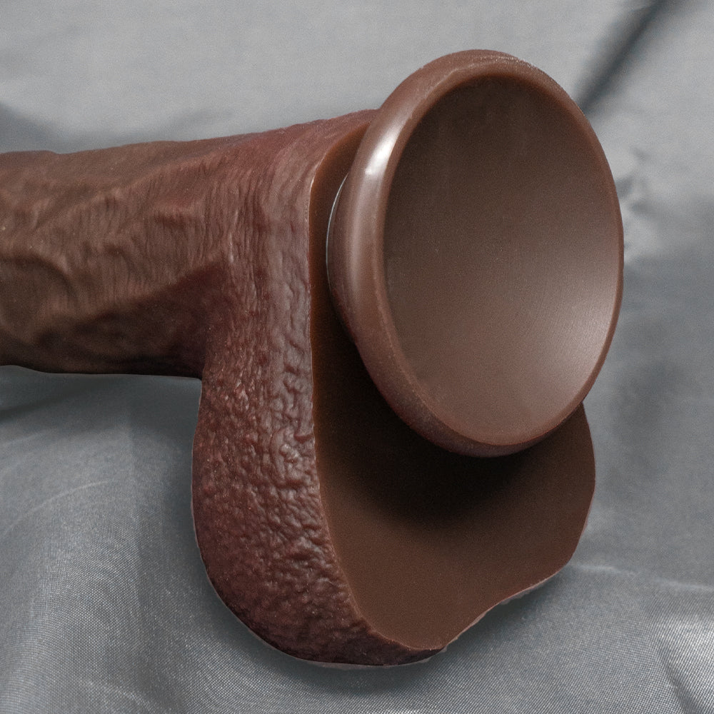 Gode Réaliste Marron avec Éjaculation 21.5 cm