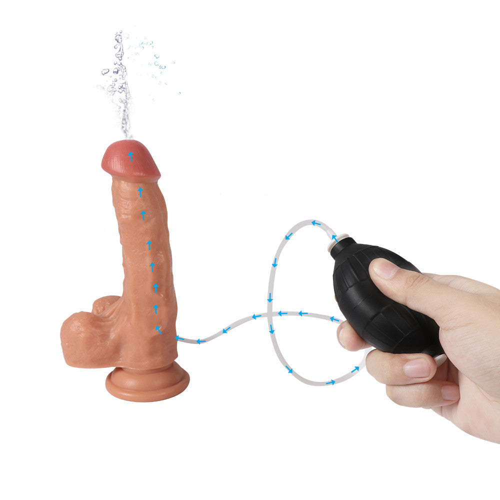 18,5 Cm Gode Éjaculateur À Ventouse