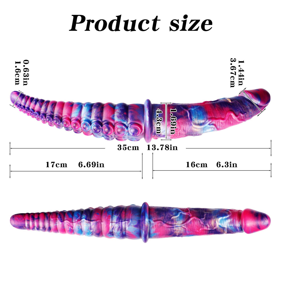 Double Gode Tentacule Fantasy en Silicone pour Lesbienne