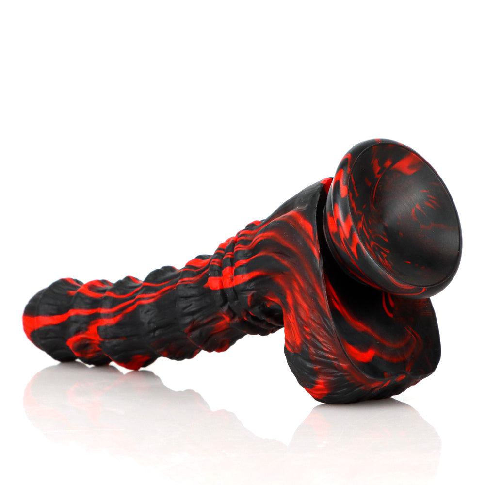 Silicone Noir Nervuré Gode Monstrueux
