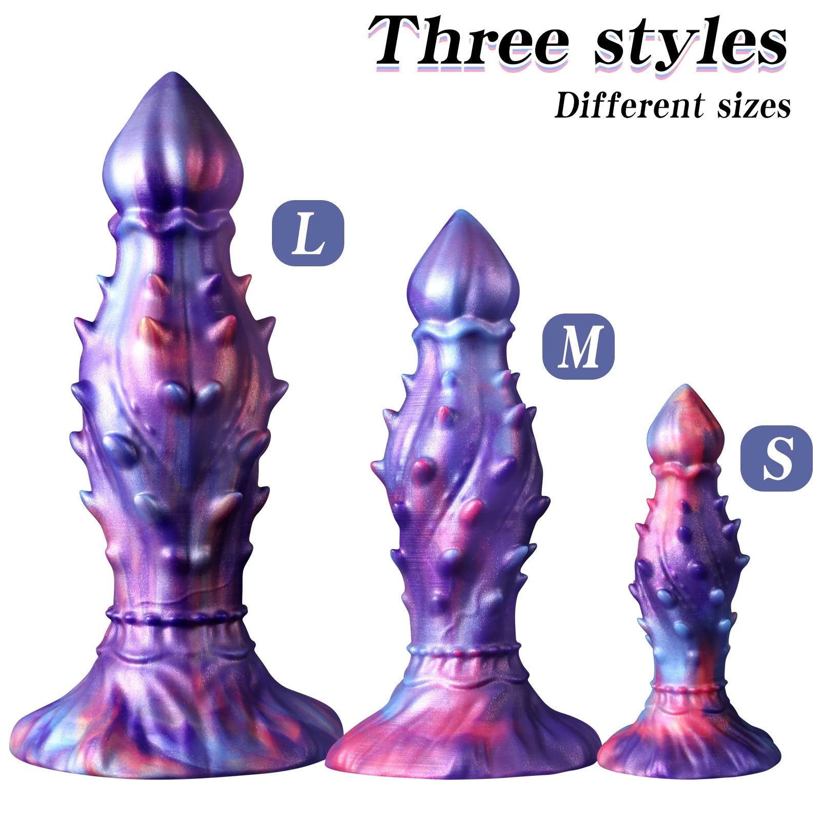 Fantaisie Alien Pointes Gros Plug Anal Silicone