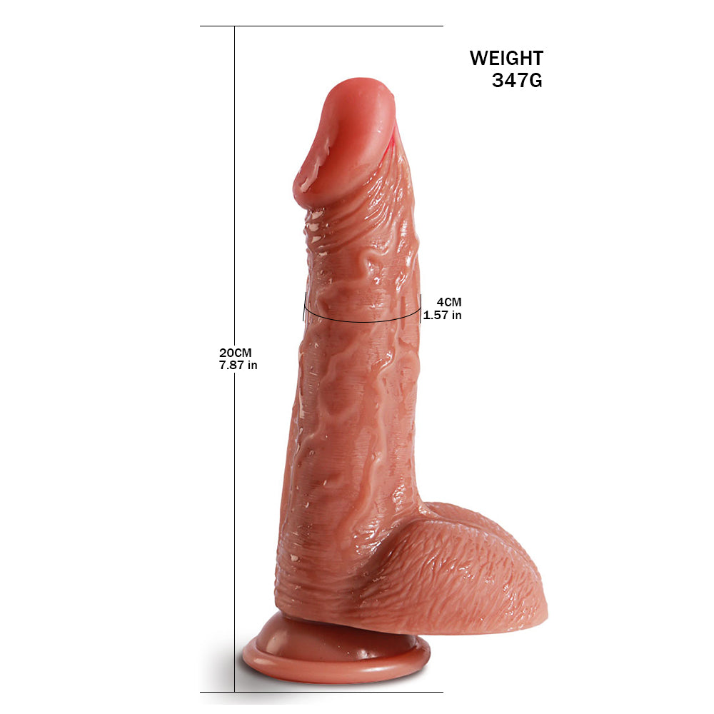 Gode Réaliste Silicone avec Ventouse 20 cm