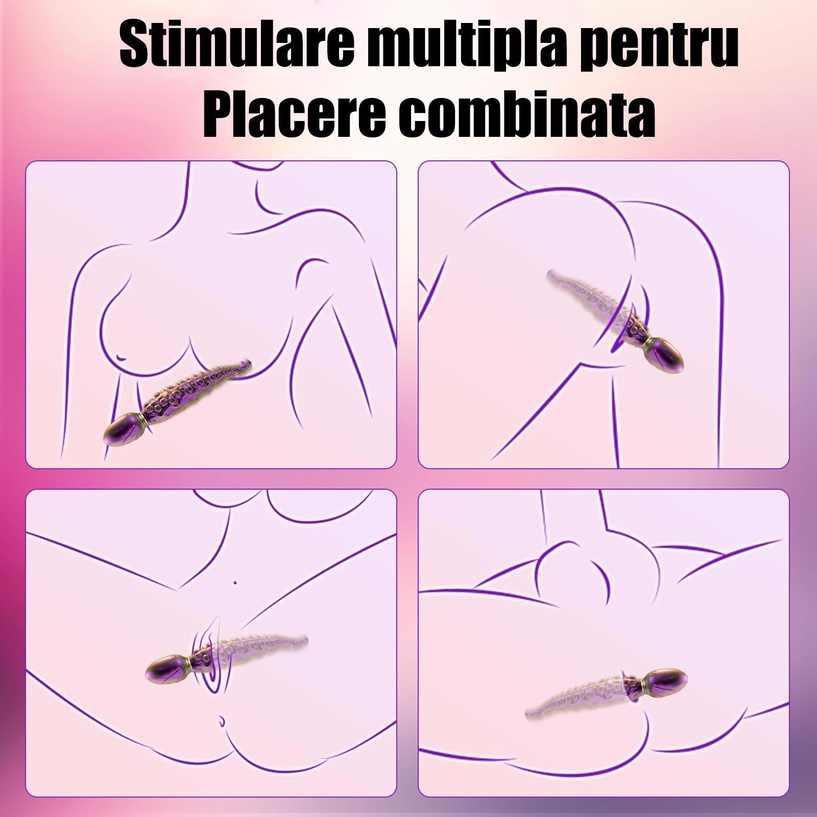 Vibrateur Tentacule Rotatif Violet Pour Femme