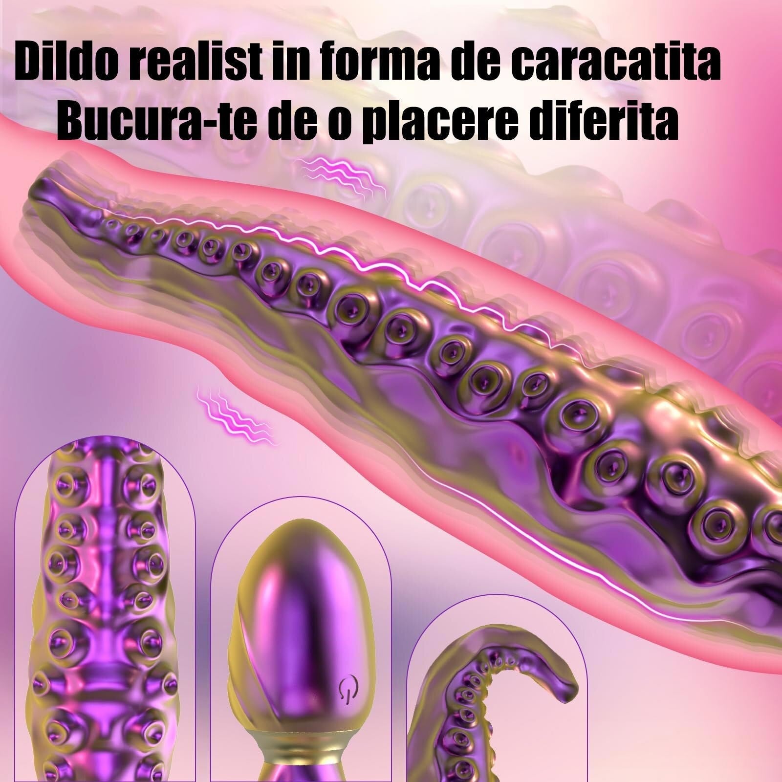 Vibrateur Tentacule Rotatif Violet Pour Femme