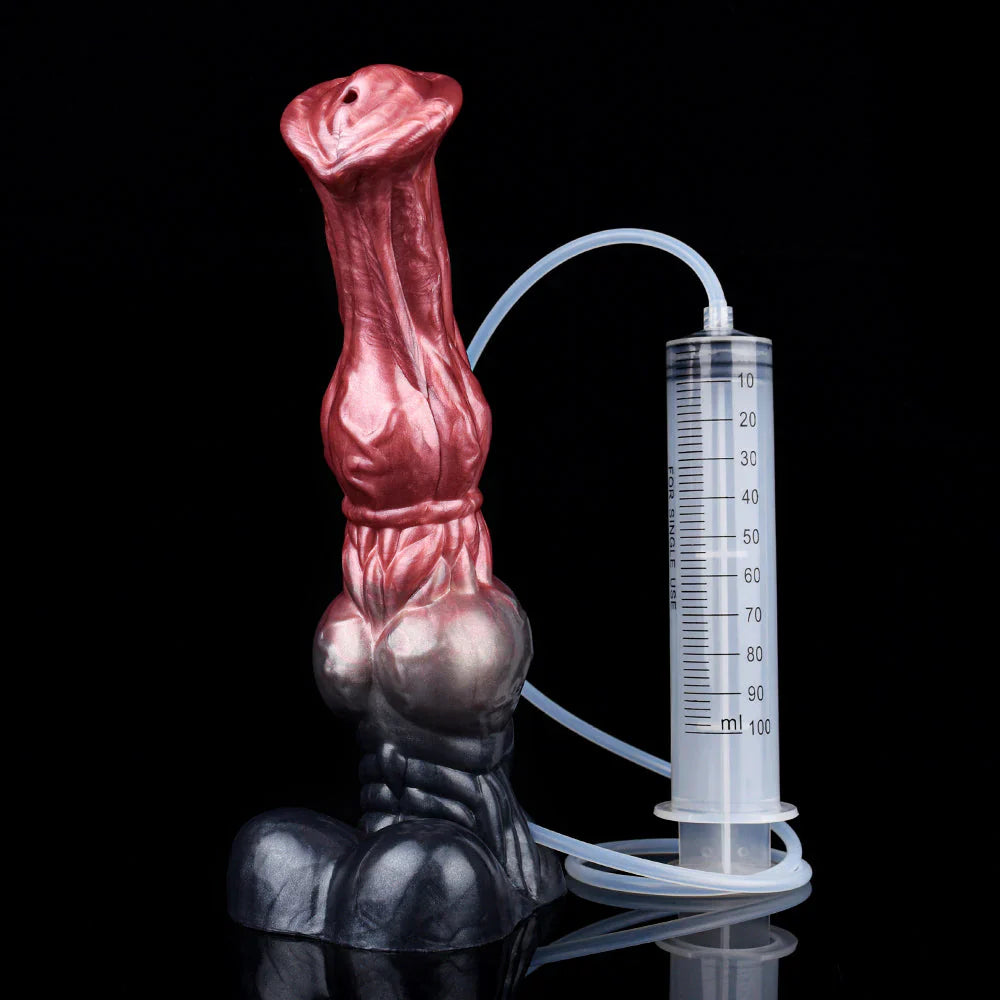 26,5 CM Fantasy Texturé Gode Cheval Éjaculateur