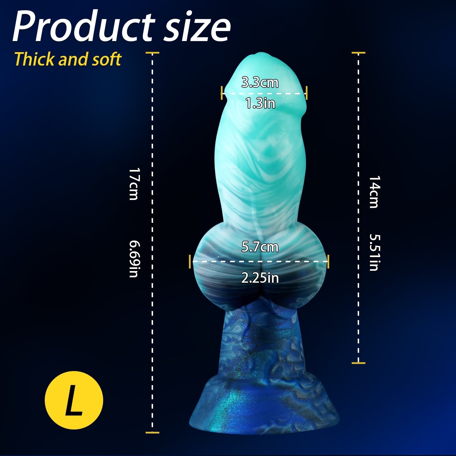 17 Cm Vert Gode Chien À Nœud En Silicone