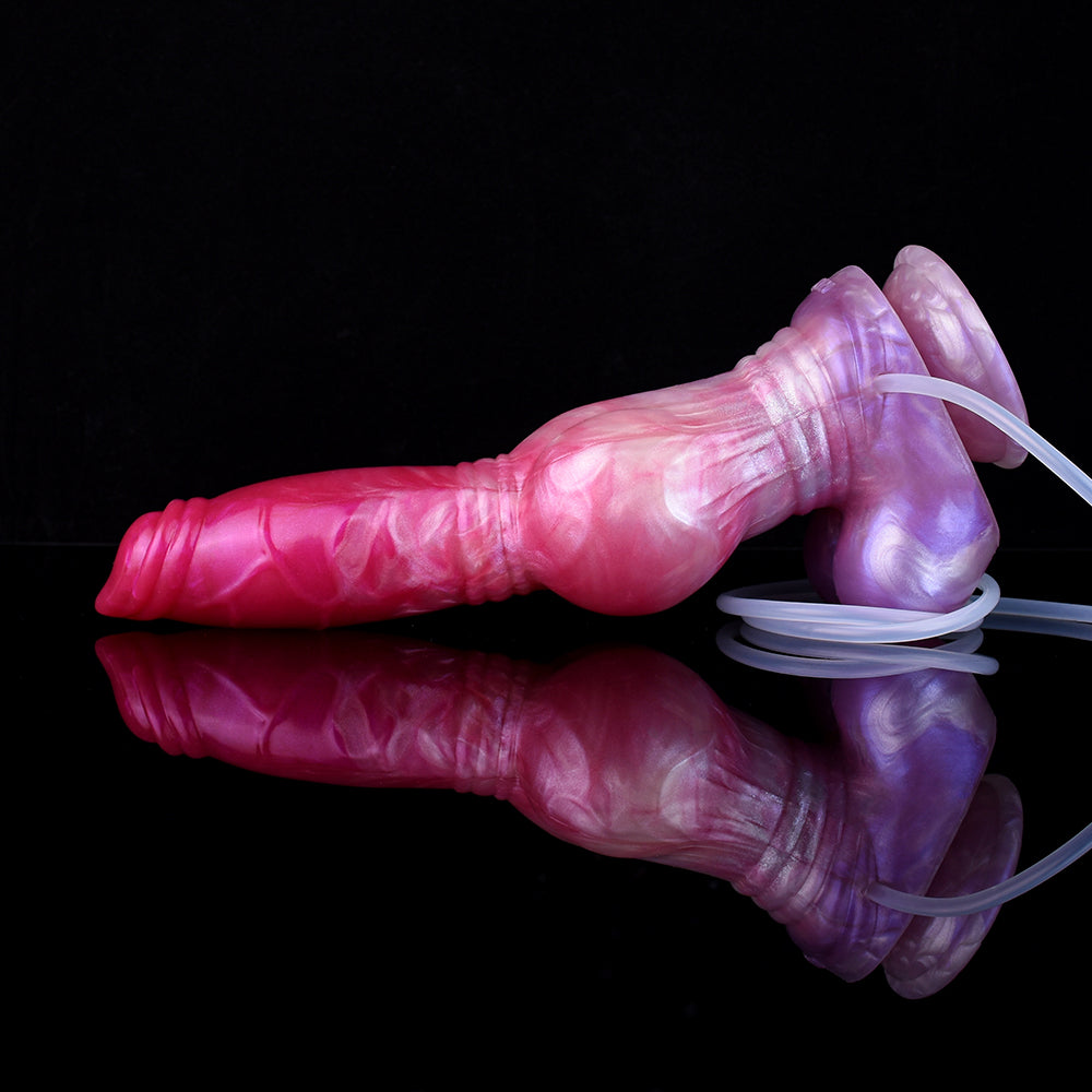 Gode Fantasy éjaculateur En Silicone 25 cm Avec Nœud
