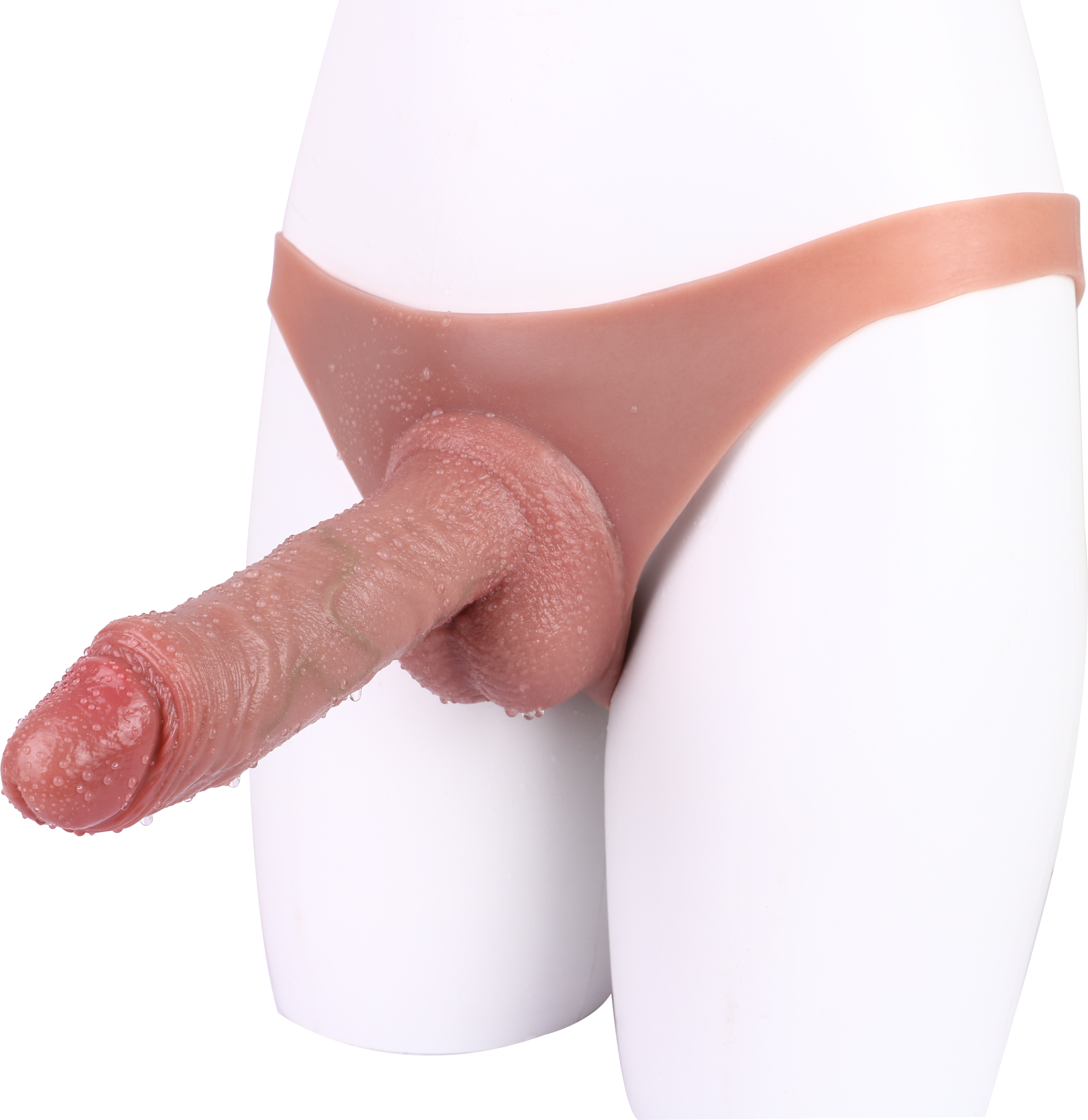 21 cm Creux Silicone Pantalon Gode Ceinture Réaliste