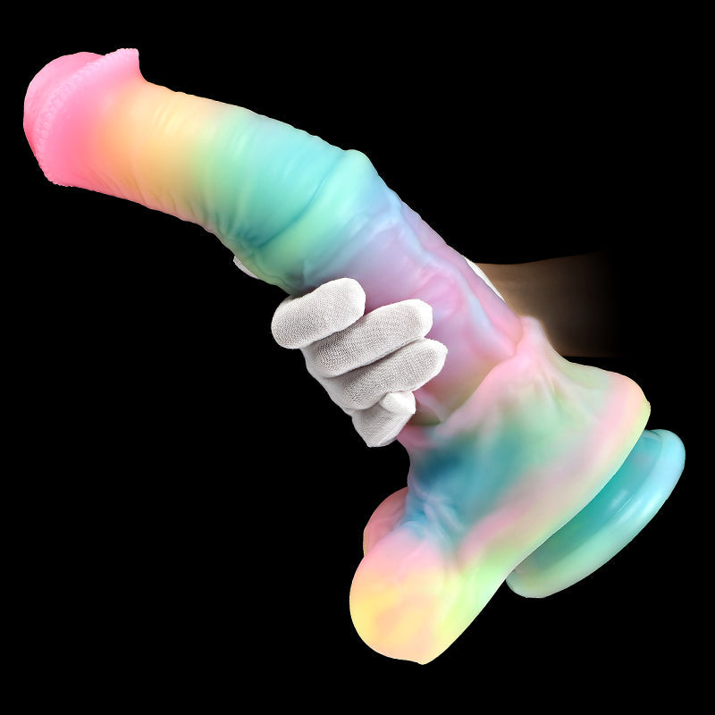 Gode Arc-en-Ciel Cheval Fantasy Lumineux 32 cm