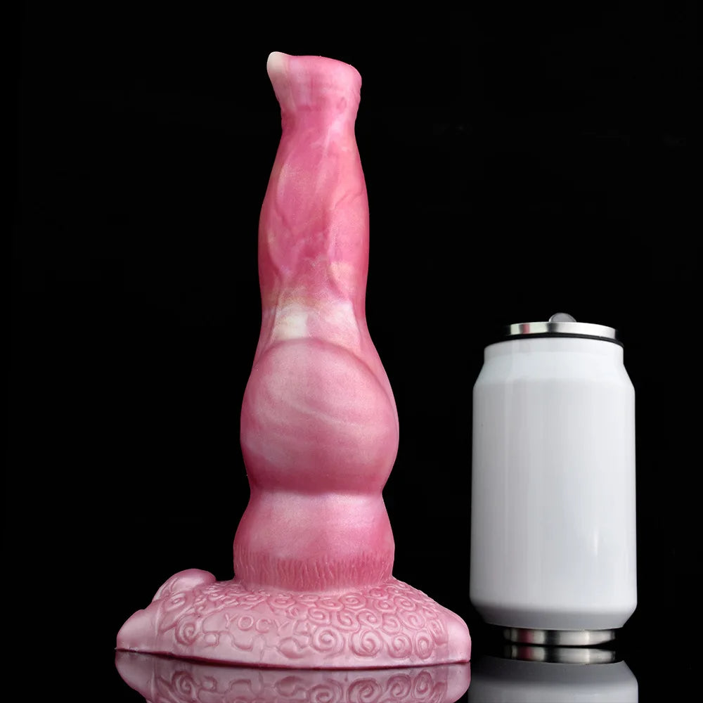 Gode Chien Rose Souple Télécommandé 21 Cm