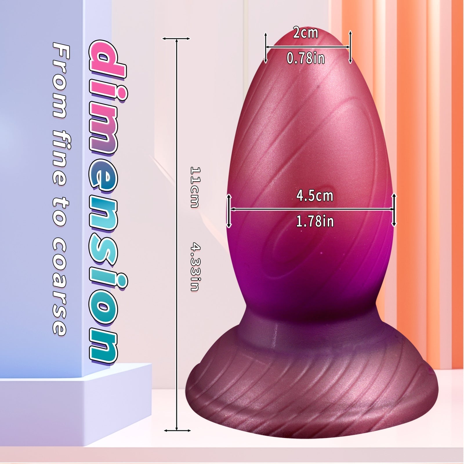 Œuf Effilé Silicone Plug Anal XXL kit