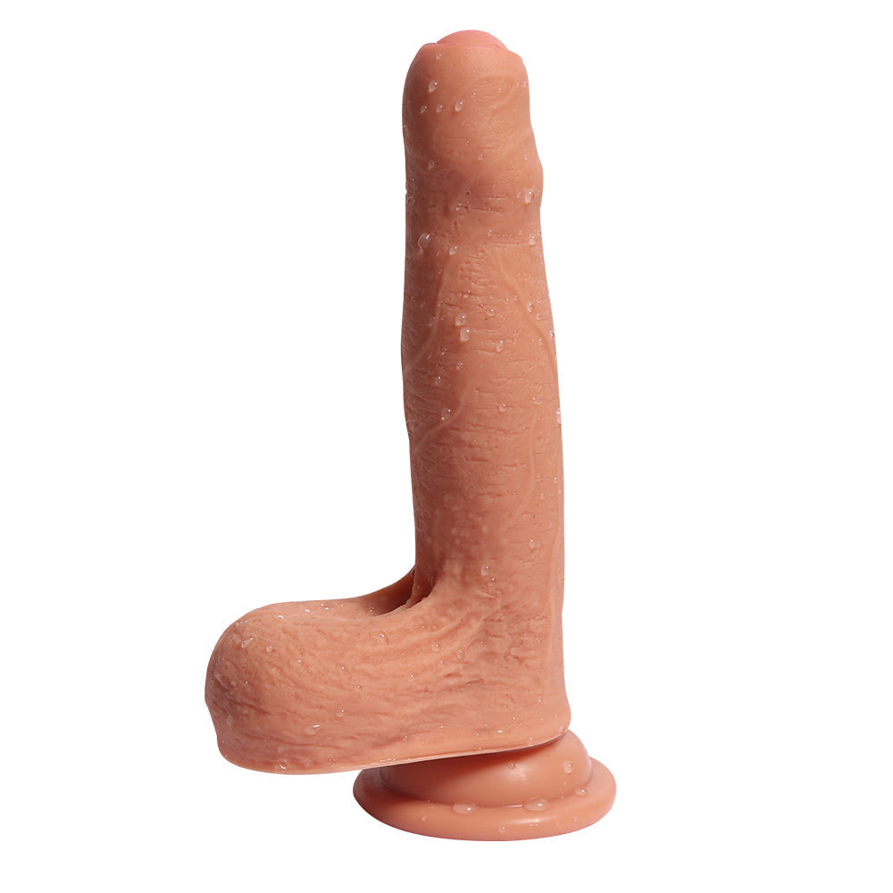 18 CM Non Circoncis Silicone Gode Ultra Réaliste