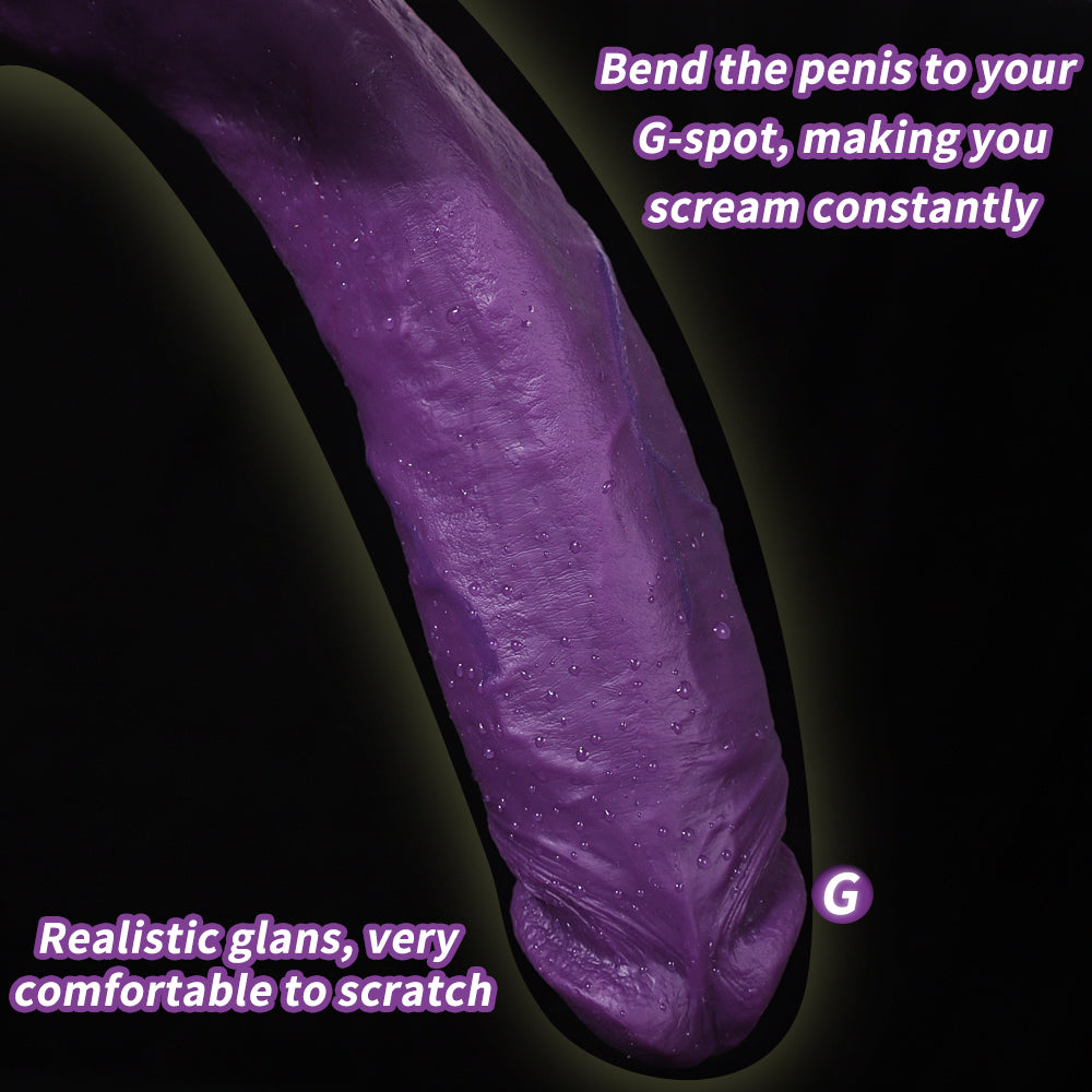32 cm XXL Réaliste Texturé Gode Violet